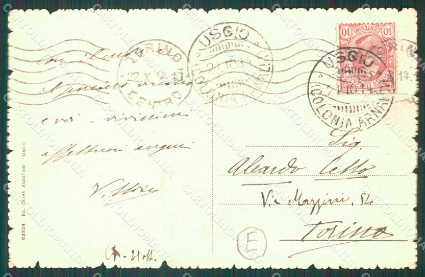 Genova Uscio Colonia Arnaldi ABRASA cartolina QZ6841 – retro
