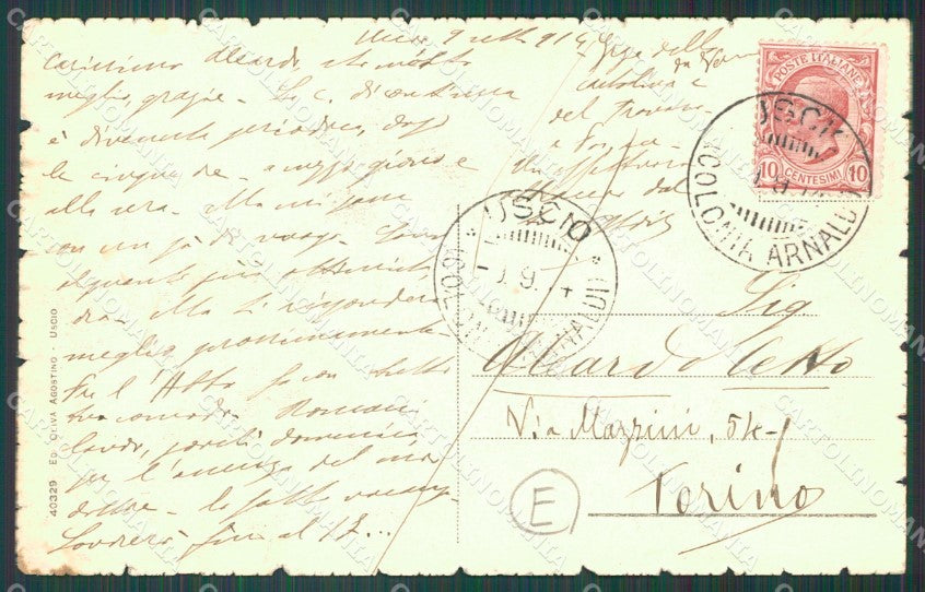 Genova Uscio Colonia Arnaldi ABRASA cartolina QZ6842 – retro