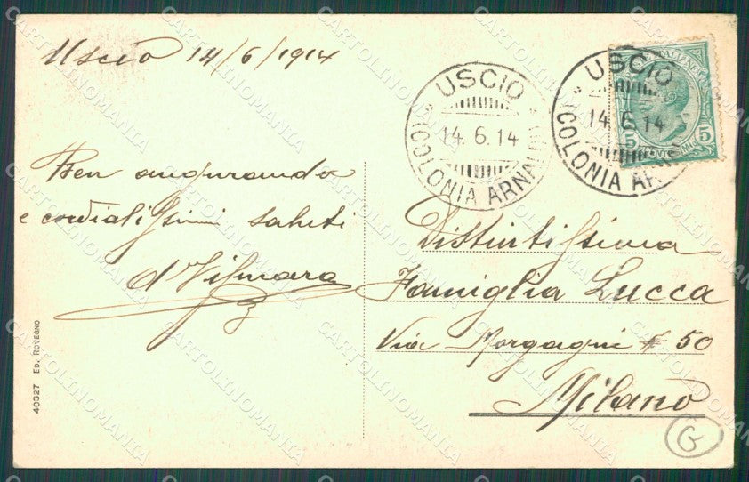 Genova Uscio Colonia Arnaldi cartolina QZ6846 – retro