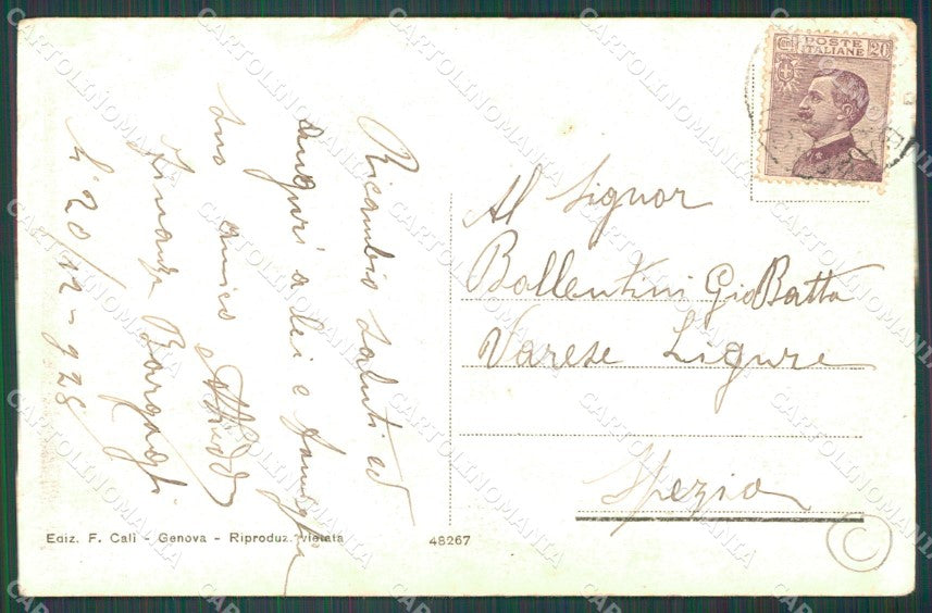 Genova Bargagli Comune ABRASA cartolina QZ6865 – retro
