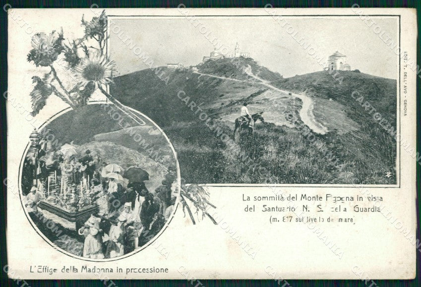 Genova Monte Figogna Santuario Processione cartolina QZ6876 – fronte