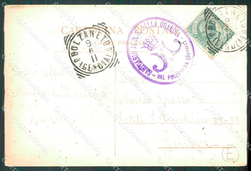 Genova Monte Figogna Santuario Processione cartolina QZ6876 – retro