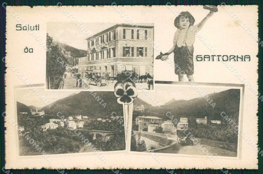 Genova Maconesi Gattorna Saluti da cartolina QZ6896 – fronte