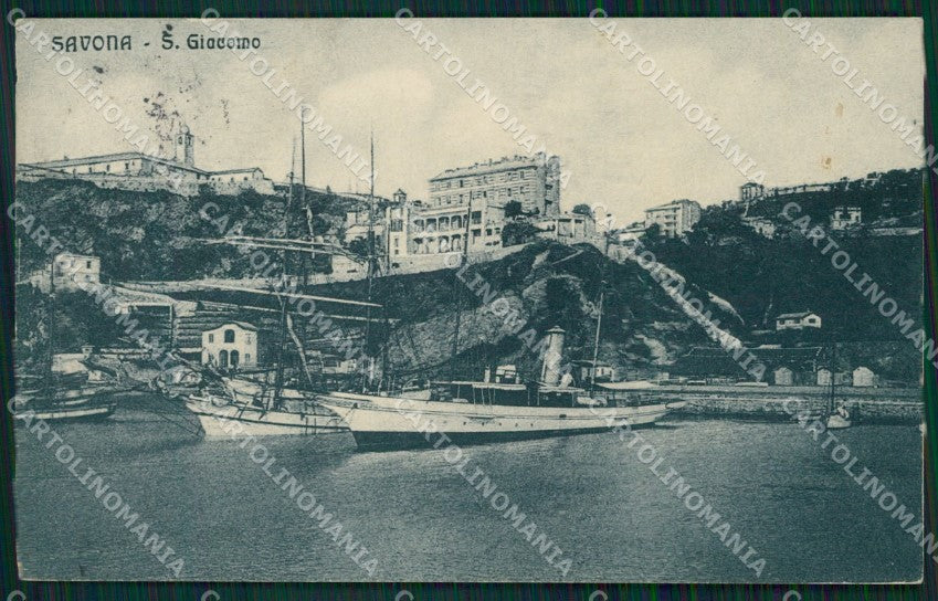 Savona San Giacomo Barche cartolina QZ6913 – fronte