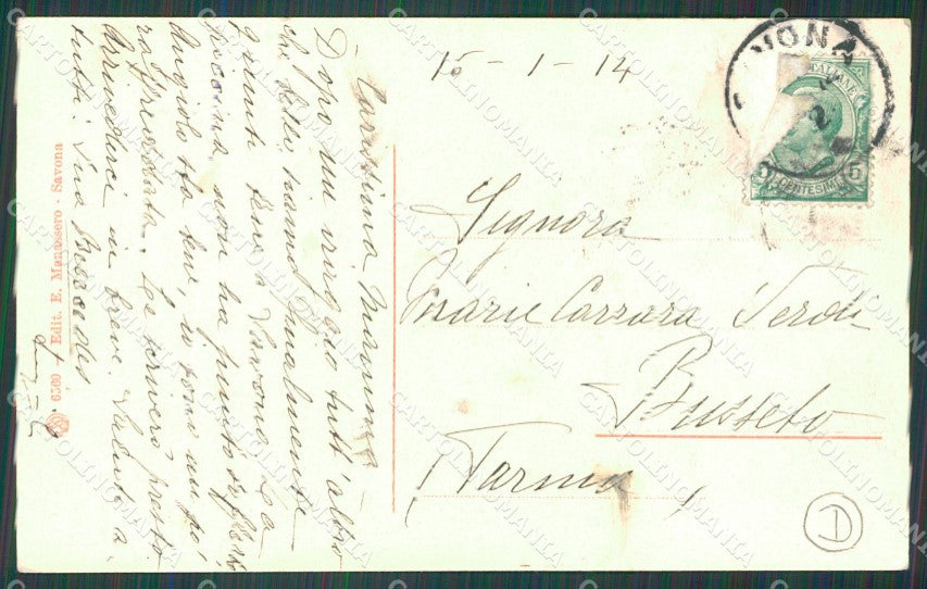 Savona San Giacomo Barche cartolina QZ6913 – retro