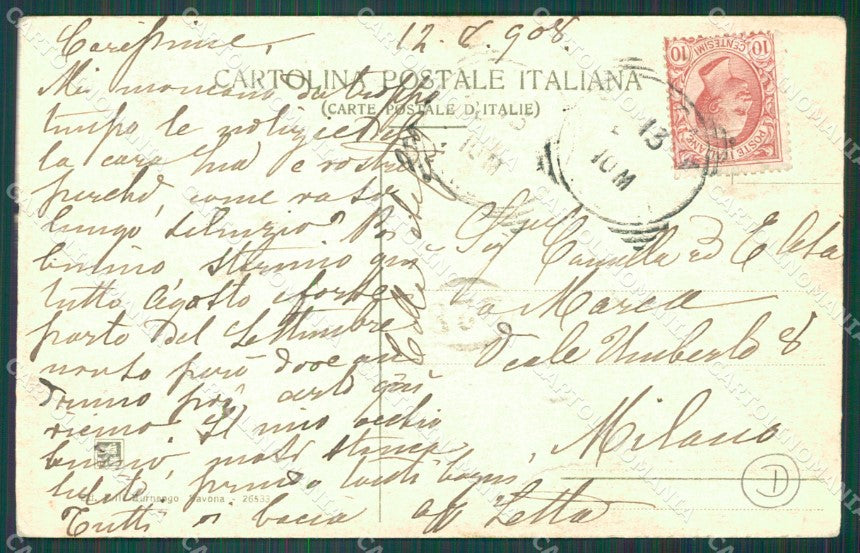 Savona Città Acciaierie PIEGA cartolina QZ6915 – retro