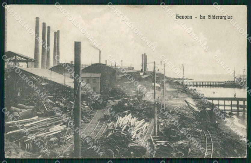 Savona Città Acciaierie cartolina QZ6918 – fronte
