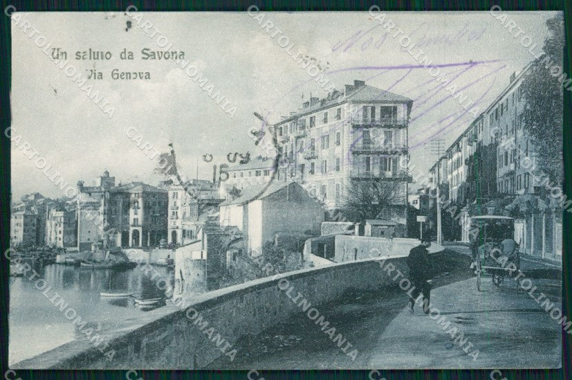 Savona Città Carrozza PIEGHINA cartolina QZ6925 – fronte