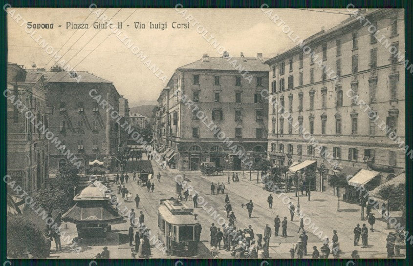 Savona Città Tram cartolina QZ6927 – fronte