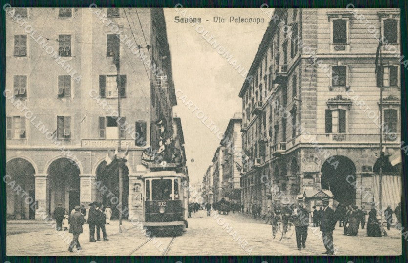 Savona Città Tram cartolina QZ6940 – fronte