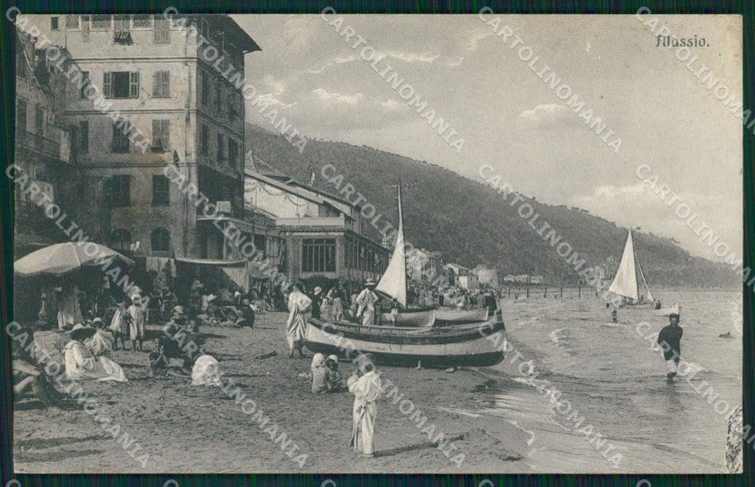 Savona Alassio Barche cartolina QZ6960 – fronte
