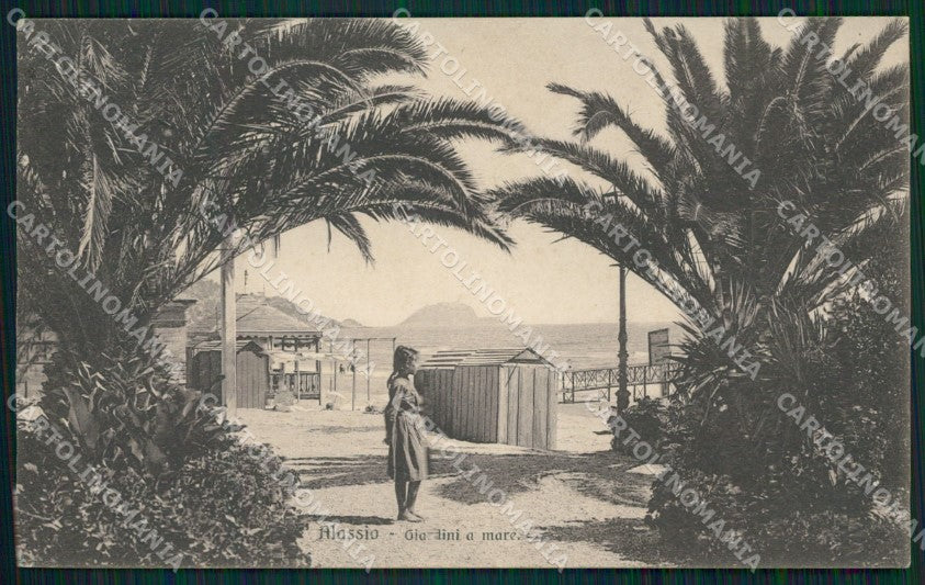 Savona Alassio PIEGHINA ANGOLINO SCOLLATO cartolina QZ6965 – fronte