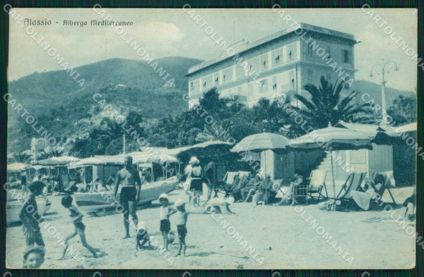 Savona Alassio PIEGA cartolina QZ6970 – fronte
