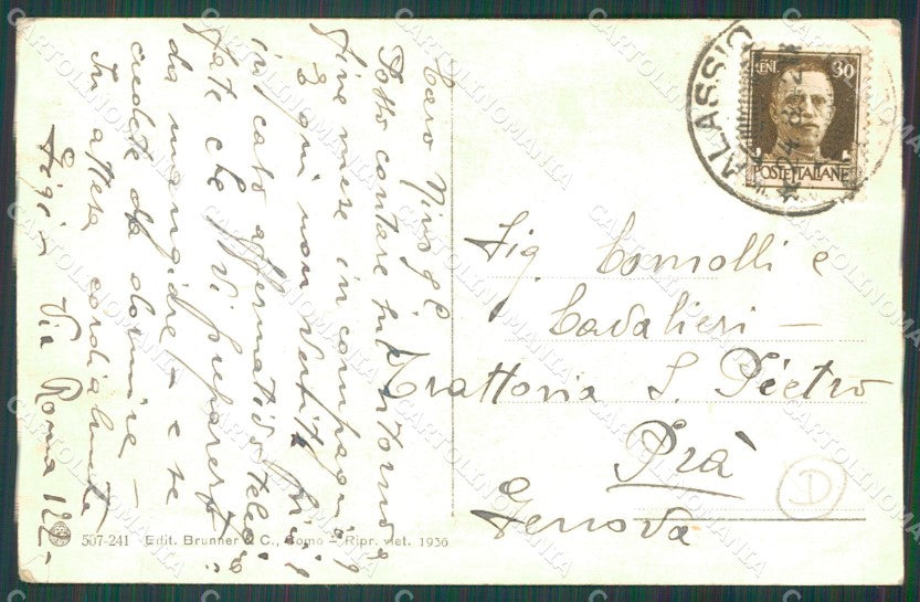 Savona Alassio PIEGA cartolina QZ6970 – retro