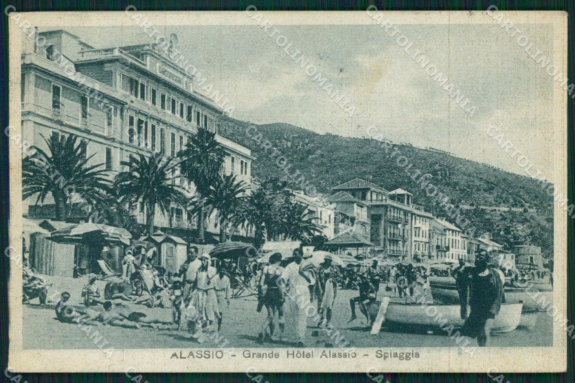 Savona Alassio Barche cartolina QZ6971 – fronte