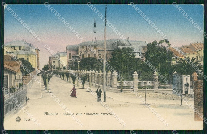 Savona Alassio Villa Marchesi Ferrero cartolina QZ6972 – fronte