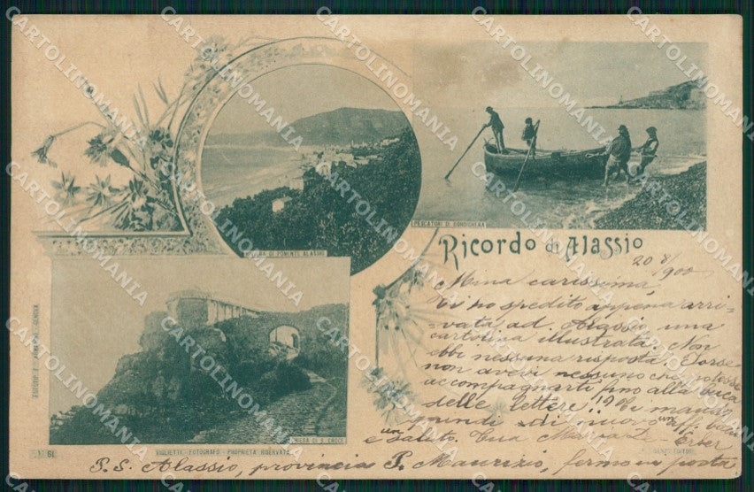 Savona Alassio Saluti da cartolina QZ6986 – fronte