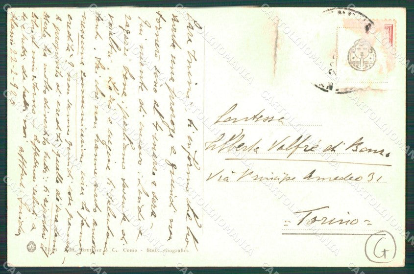 Savona Alassio PIEGA cartolina QZ6996 – retro