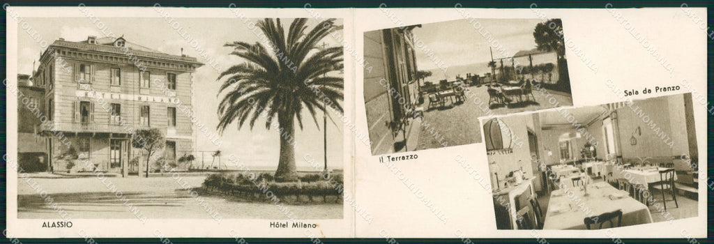 Savona Alassio Pubblicitaria Doppia cartolina QZ6997 – fronte