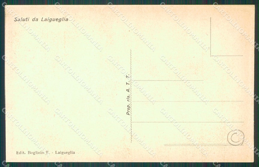 Savona Laigueglia Barca cartolina QZ7017 – retro