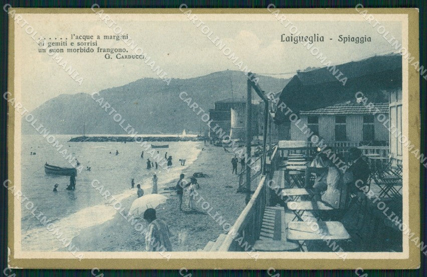 Savona Laigueglia Carducci PIEGHINA cartolina QZ7030 – fronte