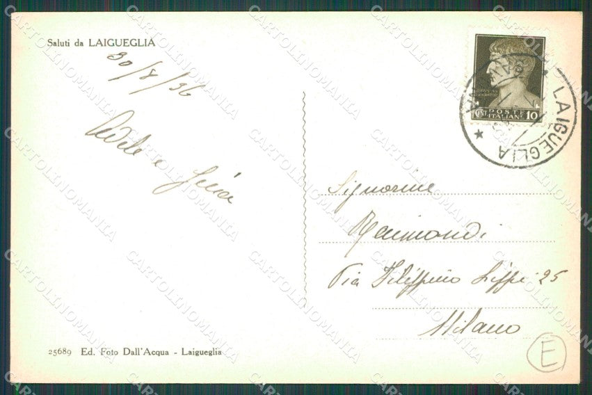 Savona Laigueglia cartolina QZ7032 – retro