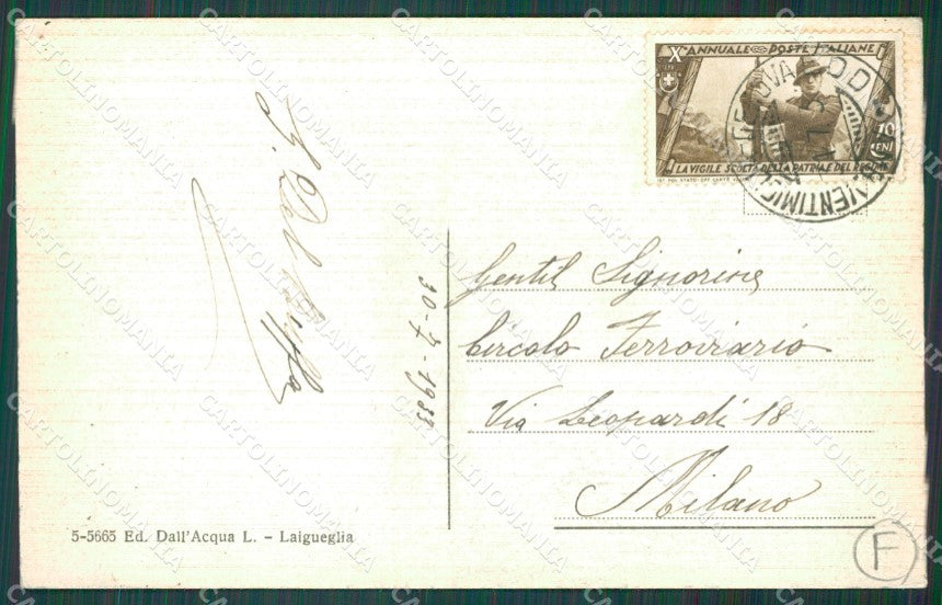 Savona Laigueglia cartolina QZ7034 – retro
