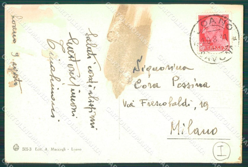 Savona Loano Auto MACCHIE cartolina QZ7043 – retro