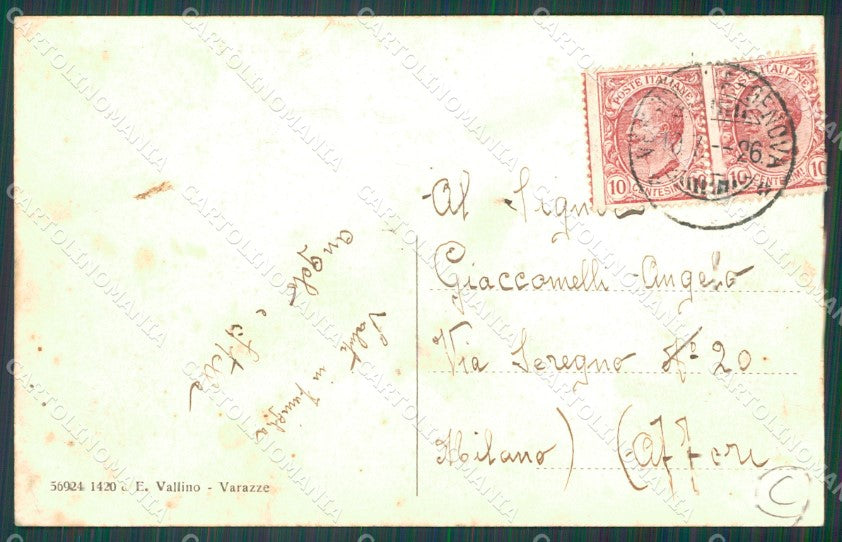 Savona Varazze Bagni Margherita cartolina QZ7060 – retro