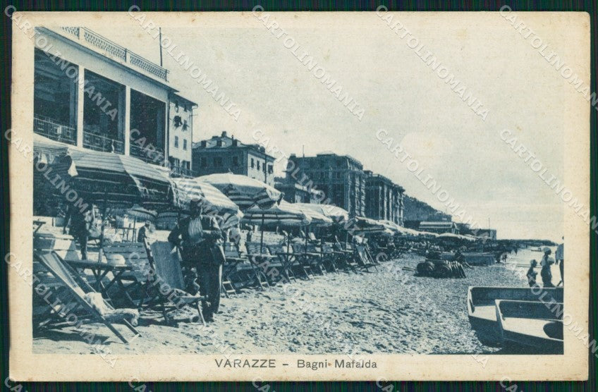 Savona Varazze Bagni Mafalda cartolina QZ7068 – fronte