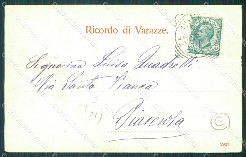 Savona Varazze Treno PIEGHINA cartolina QZ7072 – retro