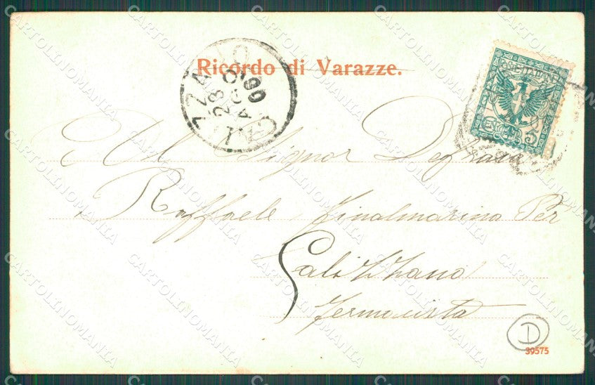 Savona Varazze Bagni Letizia cartolina QZ7084 – retro