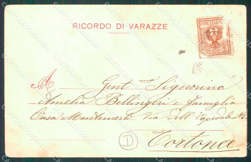 Savona Varazze Bagni Margherita STRAPPINO cartolina QZ7103 – retro