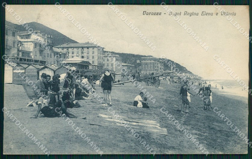 Savona Varazze Bagni Regina Elena e Vittoria cartolina QZ7105 – fronte