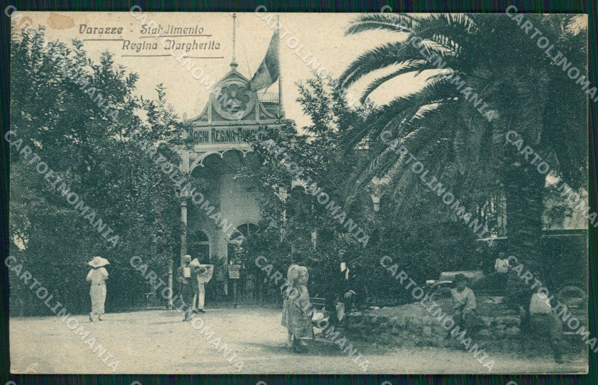 Savona Varazze Bagni Margherita PIEGA cartolina QZ7131 – fronte