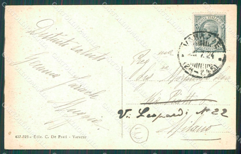 Savona Varazze Bagni Margherita PIEGA cartolina QZ7131 – retro