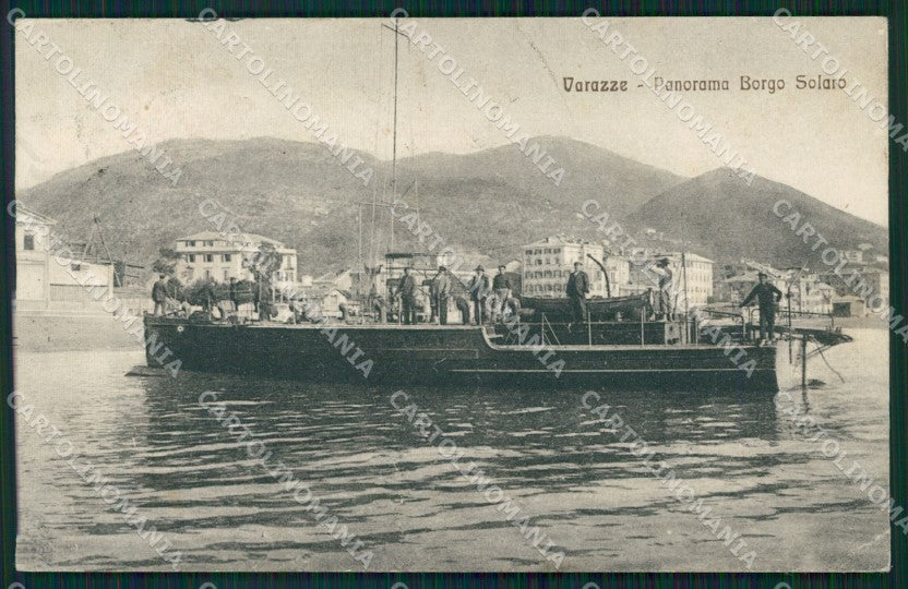 Savona Varazze Borgo Solaro Barca ABRASA cartolina QZ7133 – fronte