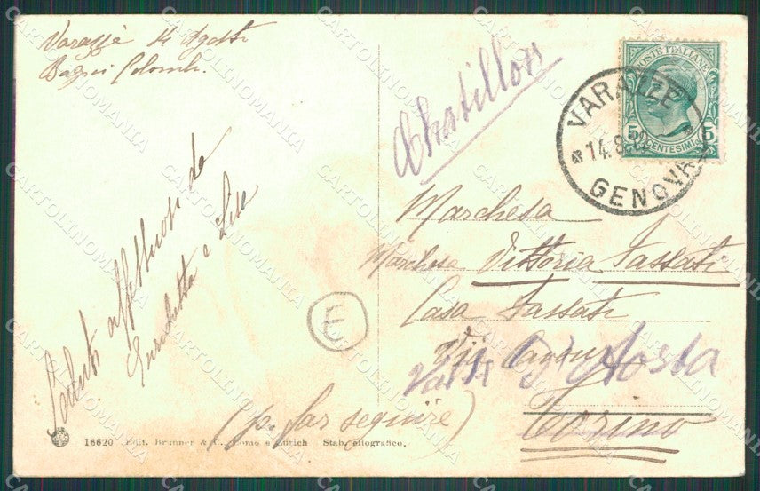 Savona Varazze PIEGHINA cartolina QZ7137 – retro