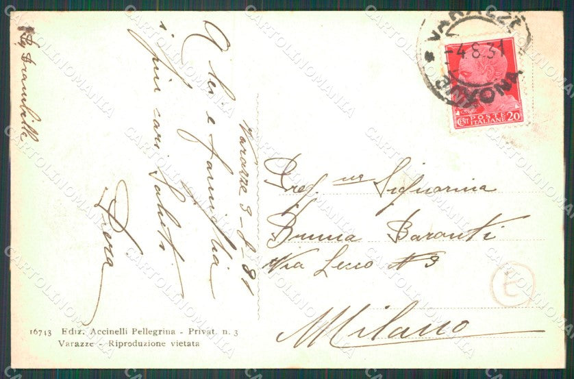 Savona Varazze cartolina QZ7139 – retro