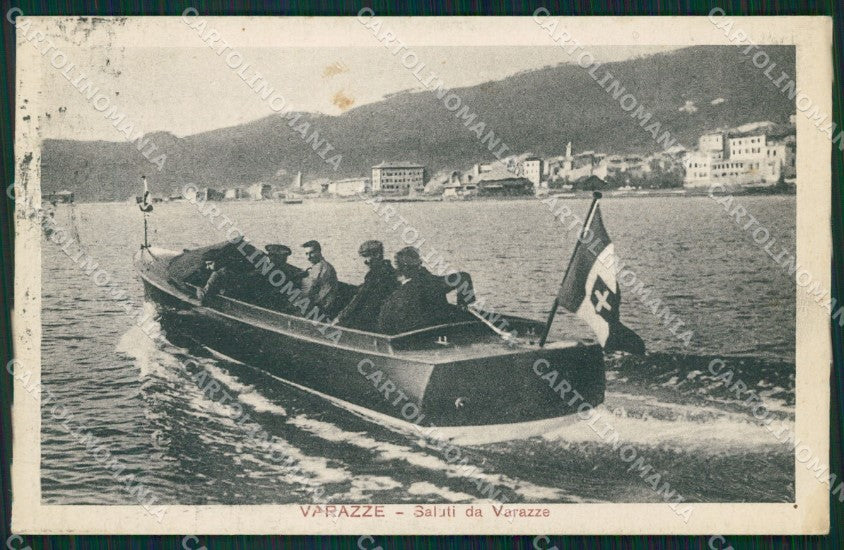 Savona Varazze Motoscafo cartolina QZ7162 – fronte