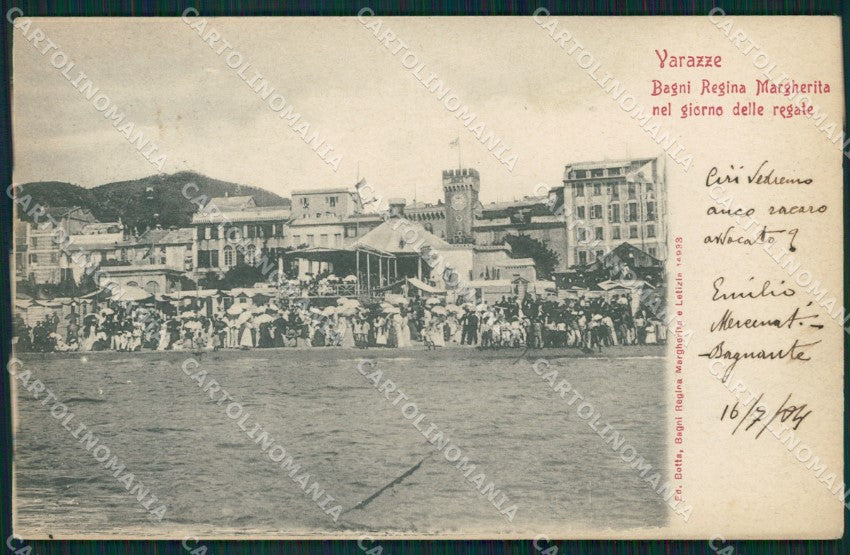 Savona Varazze Bagni Margherita cartolina QZ7165 – fronte
