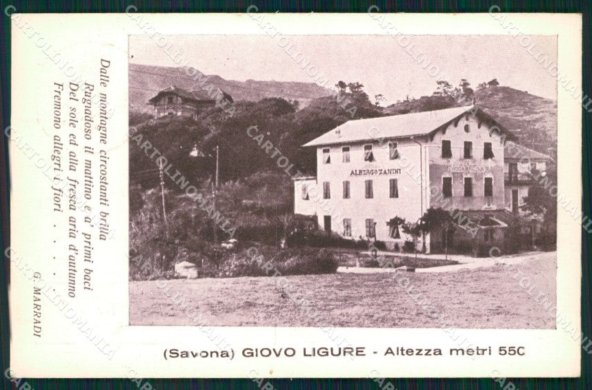 Savona Pontinvrea Giovo Ligure Marradi cartolina QZ7228 – fronte