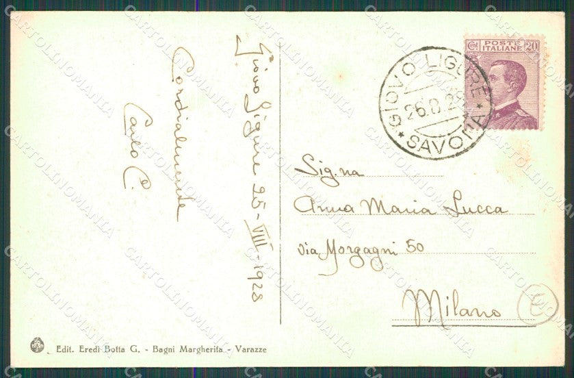 Savona Pontinvrea Giovo Ligure cartolina QZ7229 – retro