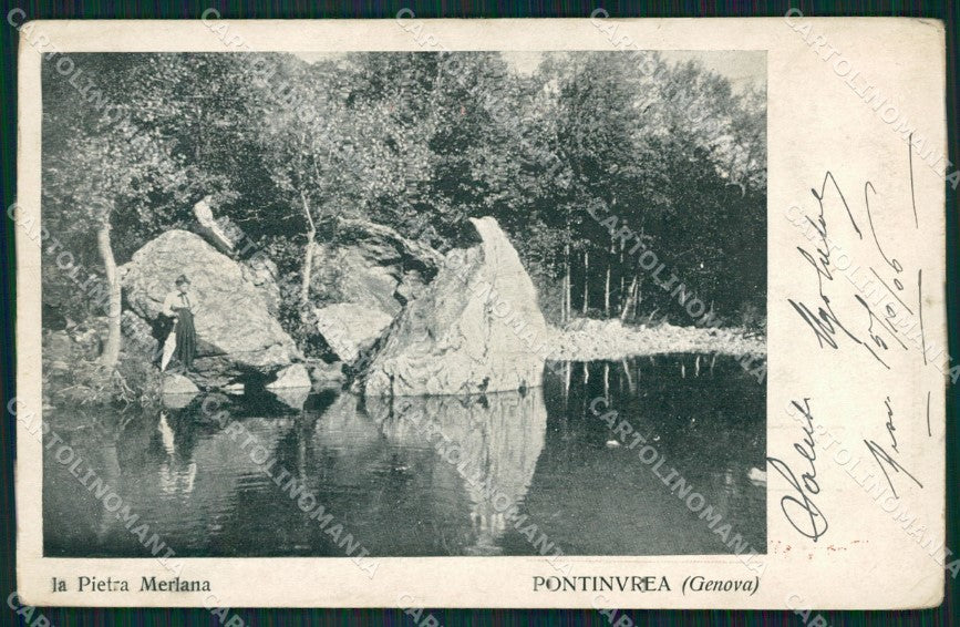 Savona Pontinvrea Pietra Merlana PIEGHINA cartolina QZ7230 – fronte