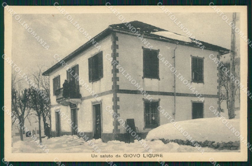 Savona Pontinvrea Giovo Ligure Nevicata cartolina QZ7233 – fronte