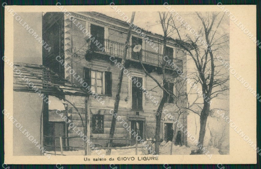 Savona Pontinvrea Giovo Ligure Nevicata cartolina QZ7234 – fronte