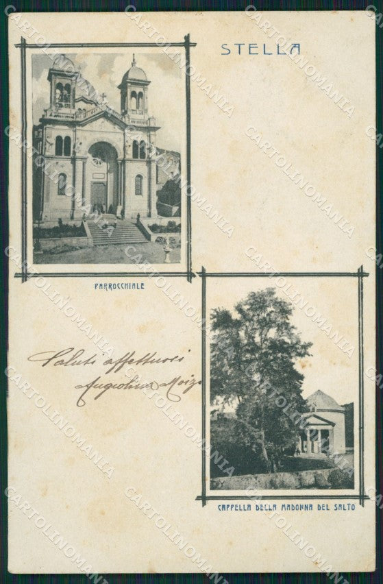 Savona Stella Madonna del Salto STRAPPO PIEGA cartolina QZ7246 – fronte