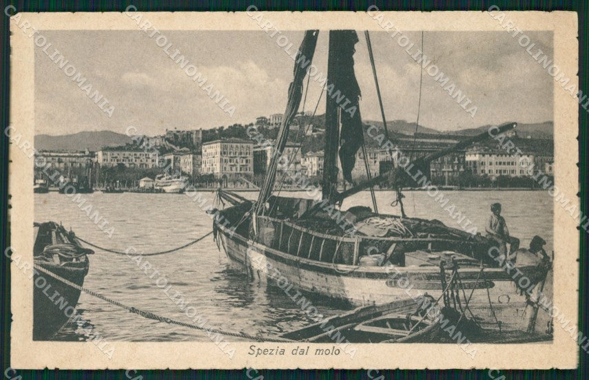 La Spezia Città Barca PIEGHINA cartolina QZ7266 – fronte