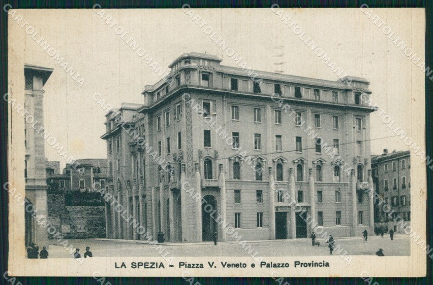 La Spezia Città Palazzo Provincia PIEGHINA cartolina QZ7270 – fronte