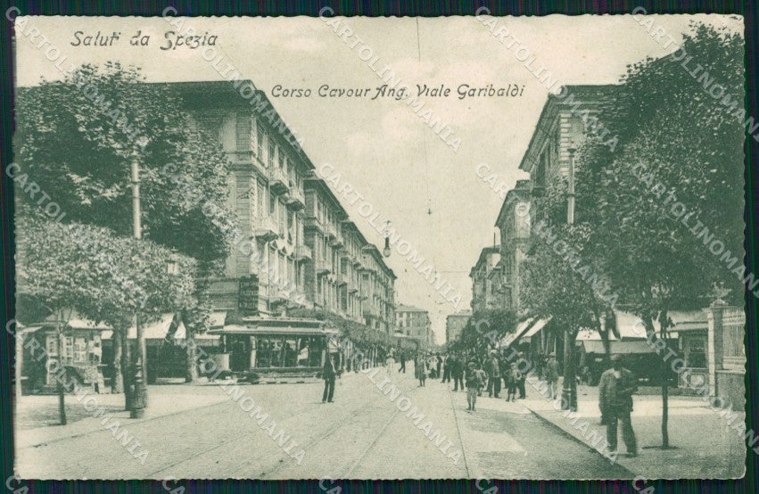 La Spezia Città Tram Edicola cartolina QZ7298 – fronte